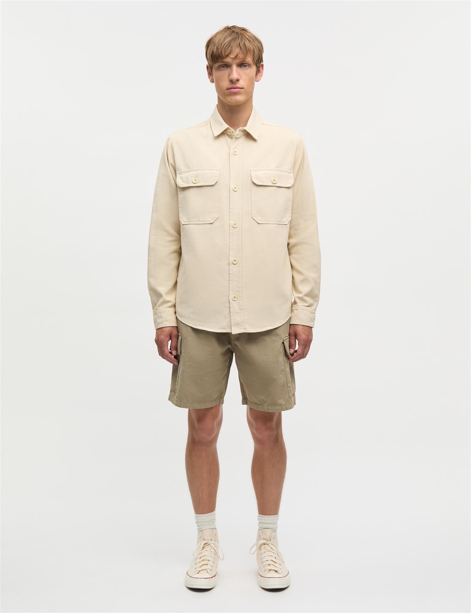 Dyed Canvas Skyler Shirt Castle Wall