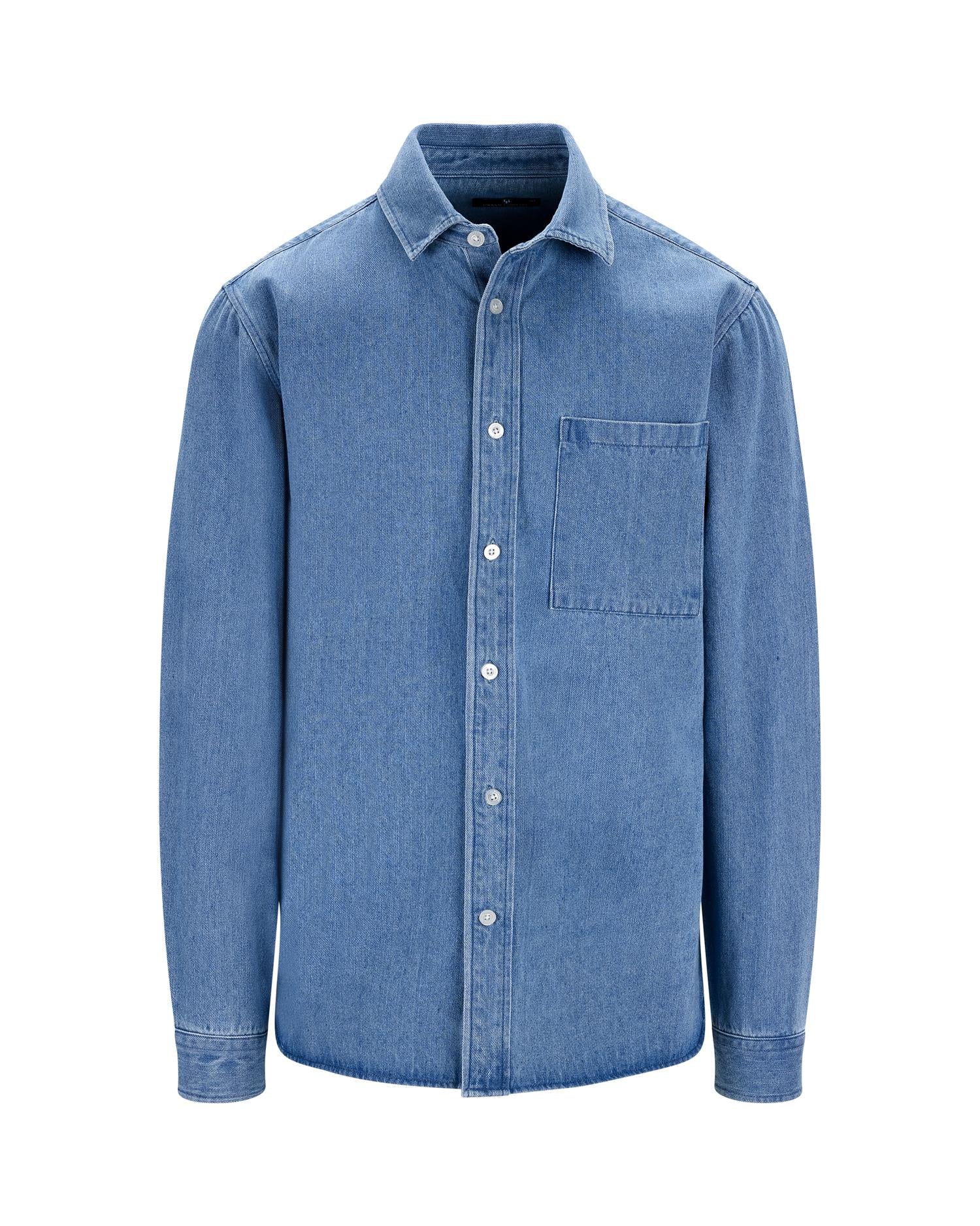 Rocco Ls Shirt Light Blue Denim