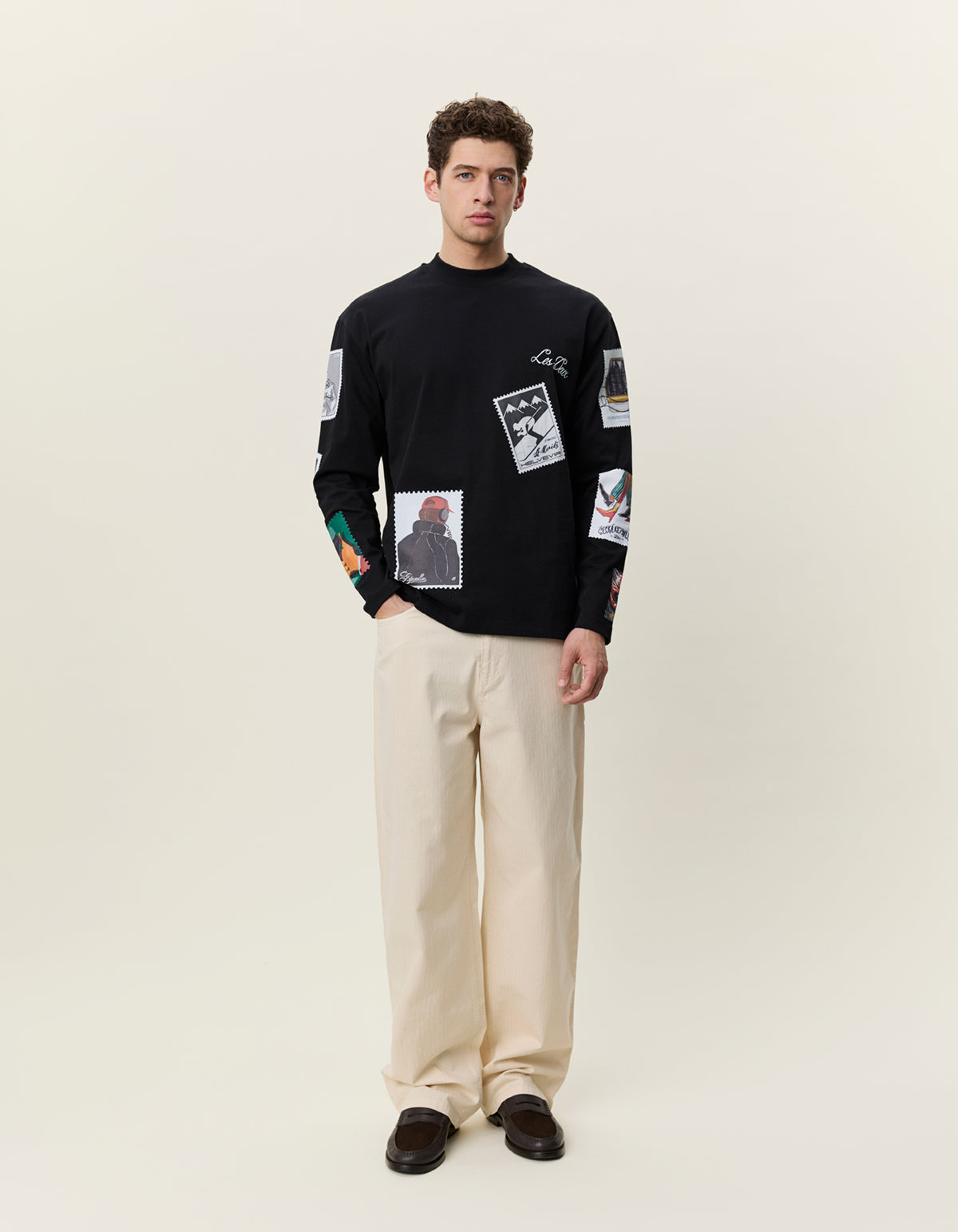 Stamp Ls T-Shirt Black