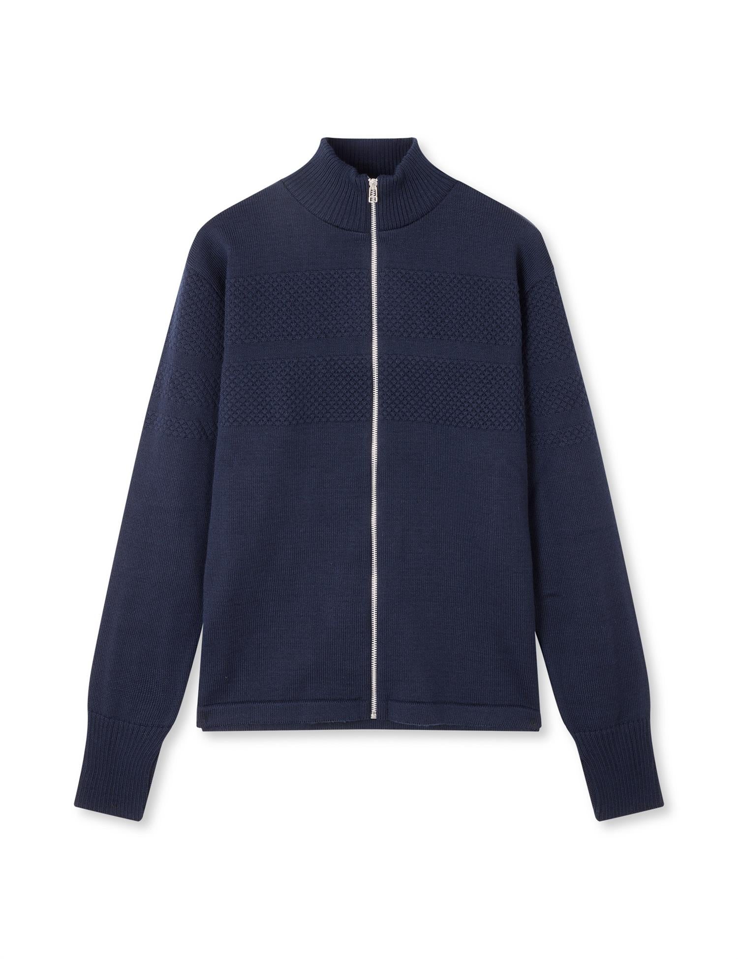 Wool klemens zip knit FAV Sky Captain