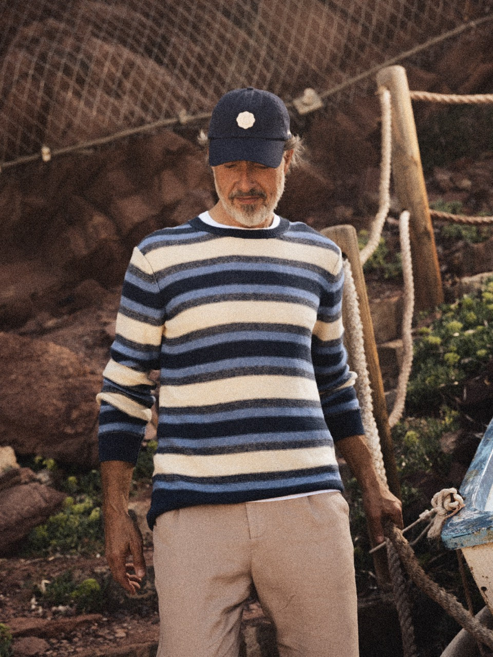 Mmglaporte Linen Crew Neck Knit Navy