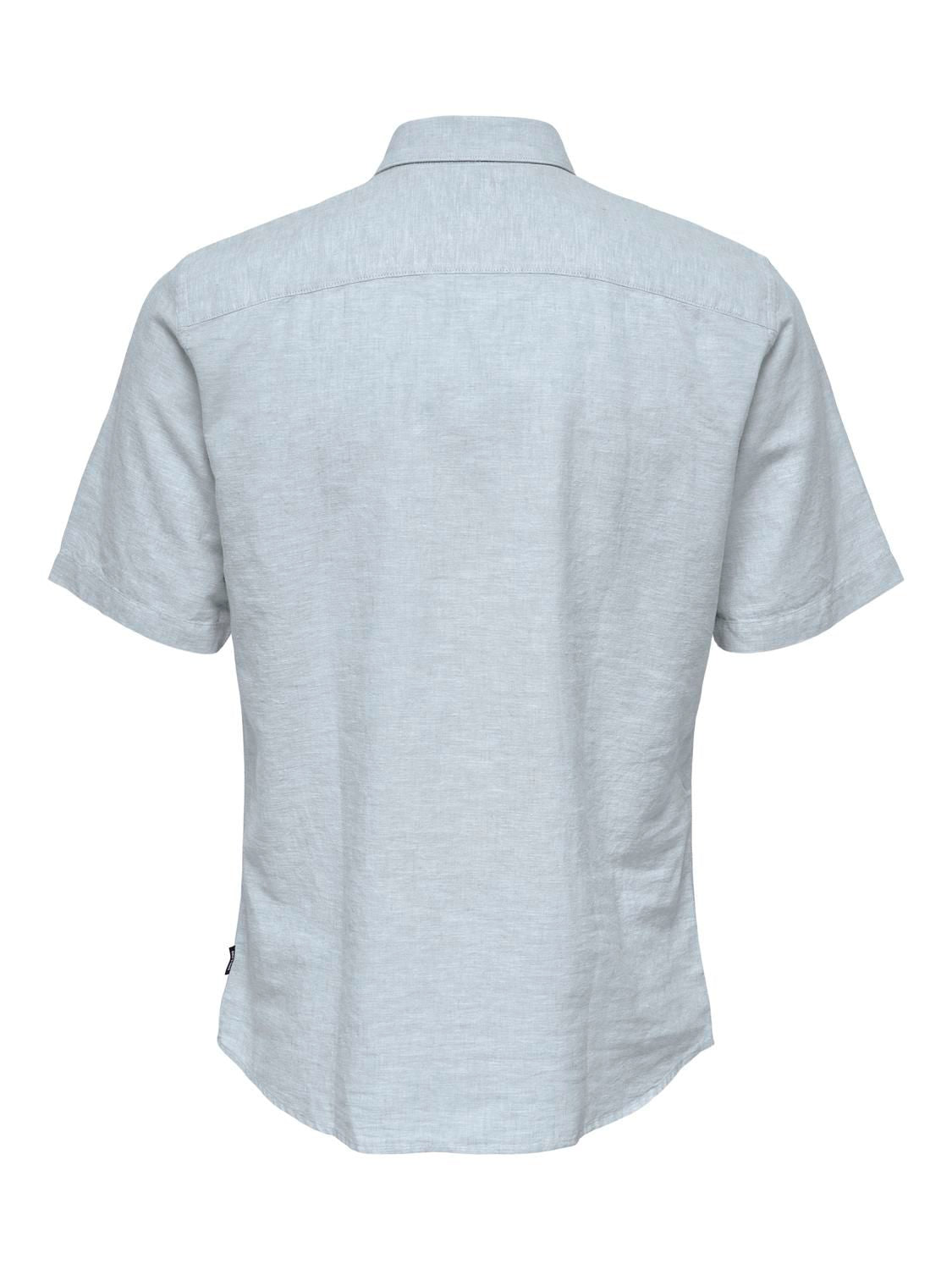 Onscaiden Life Ss Solid Linen Blend Noos Cashmere Blue