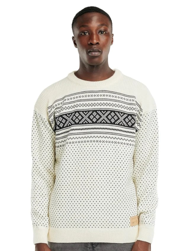 Valløy masculin Sweater Offwhite Black