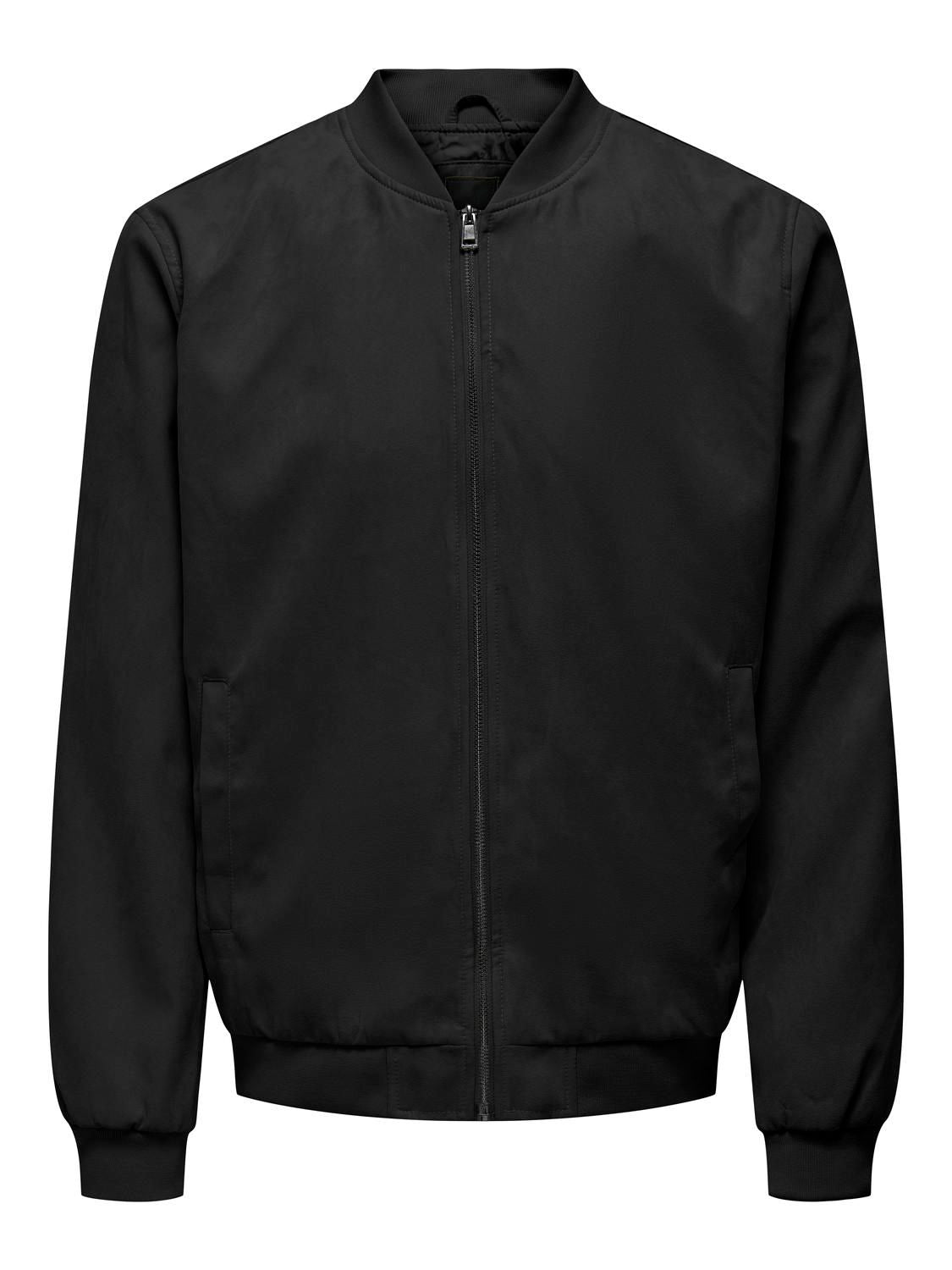 Onslucas Fake Suede Bomber Otw Noos Black