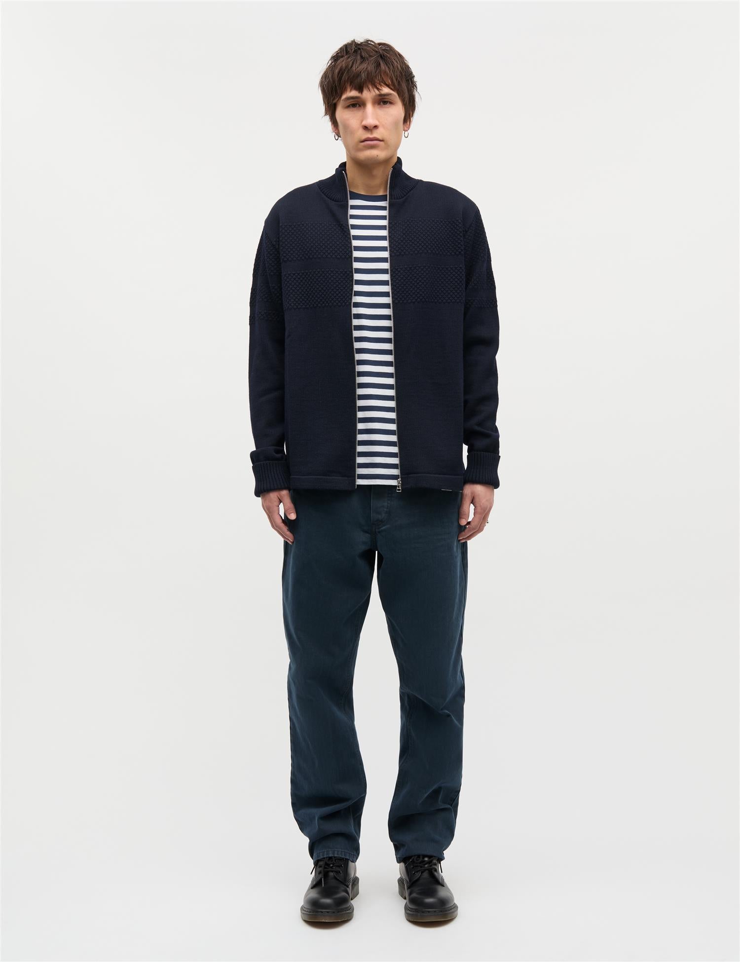 Wool klemens zip knit FAV Sky Captain