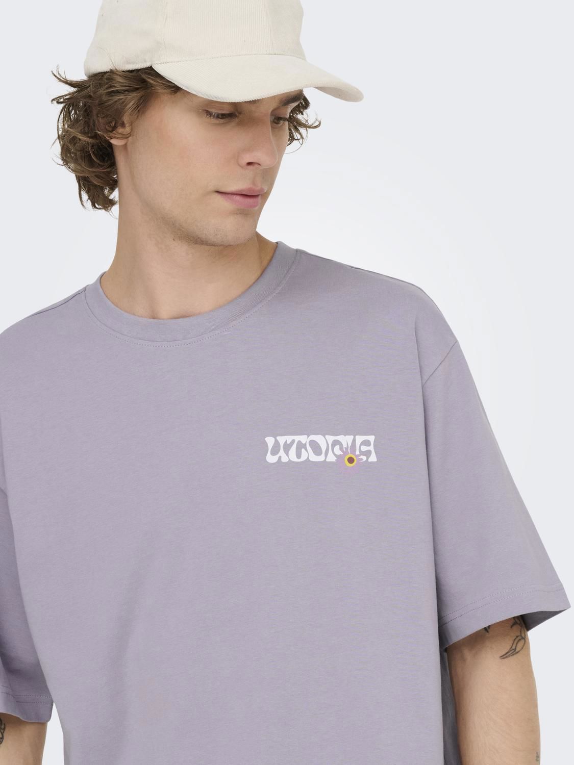 Onsfrank Rlx Ss Tee Noos Lavender Gray Lisboa