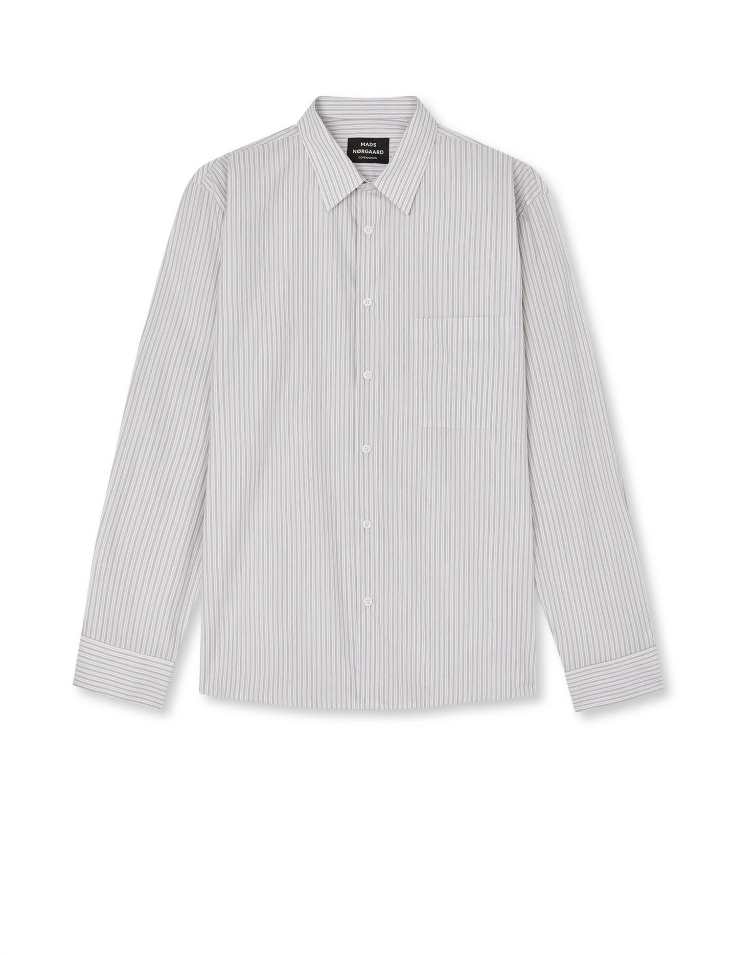 Prime Cotton Poplin Sune shirt Walnut Stripe