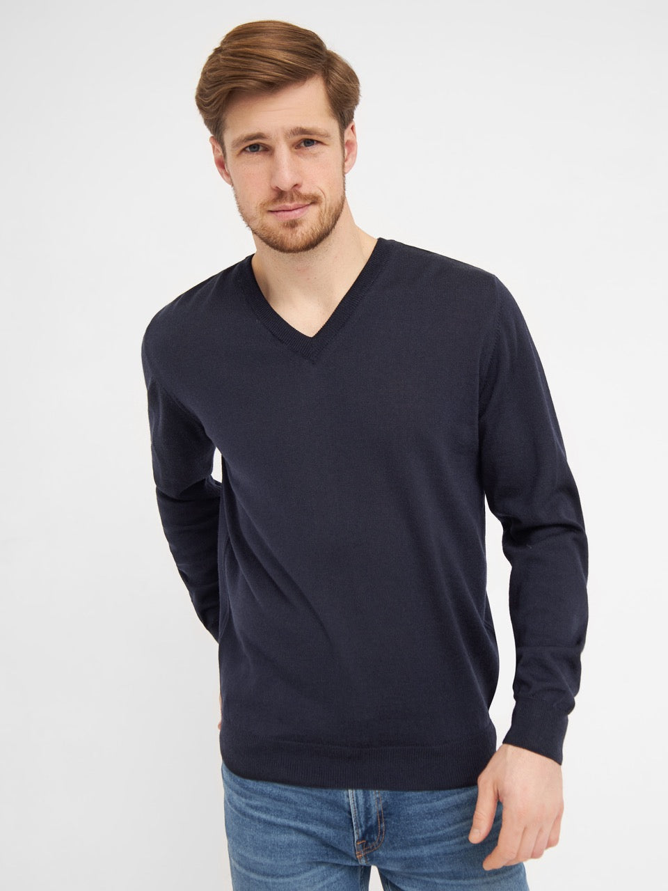 Milan Pullover V Neck Reg.fit Dark Navy