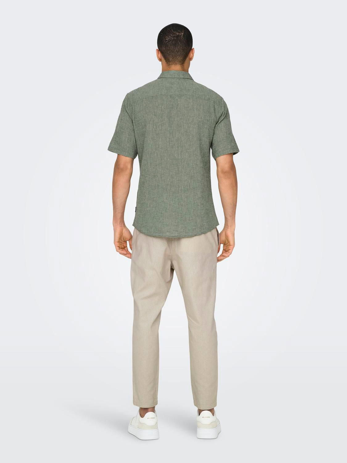 Onscaiden Life Ss Solid Linen Blend Noos Swamp