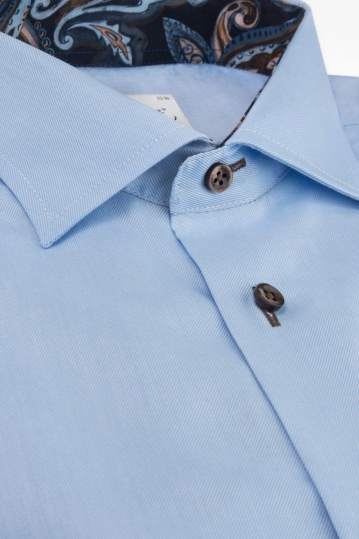 Light blue slim fit shirt with contrast details Lt Blue