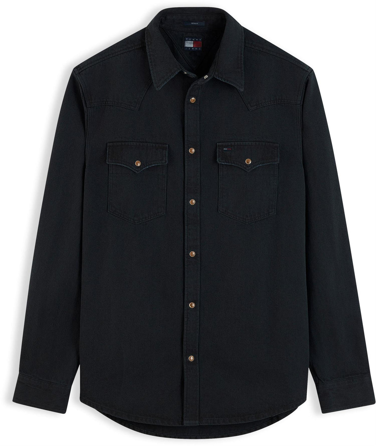 Tjm Reg Washed Western Shirt Black