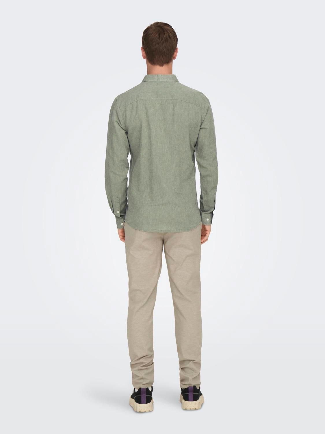 Onscaiden Life Ls Solid Linen Blend Noos Swamp