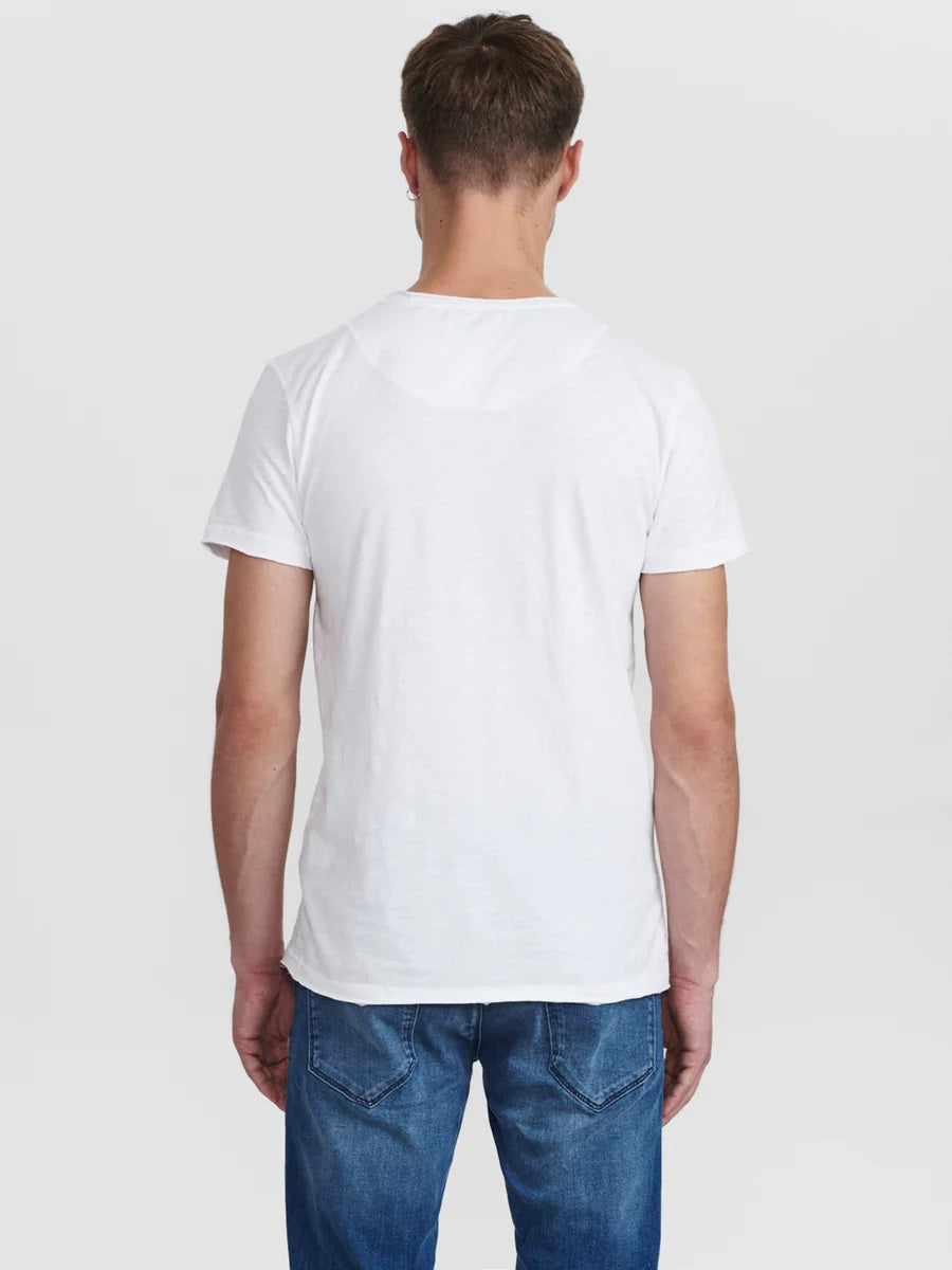 Konrad straight Slub Tee White