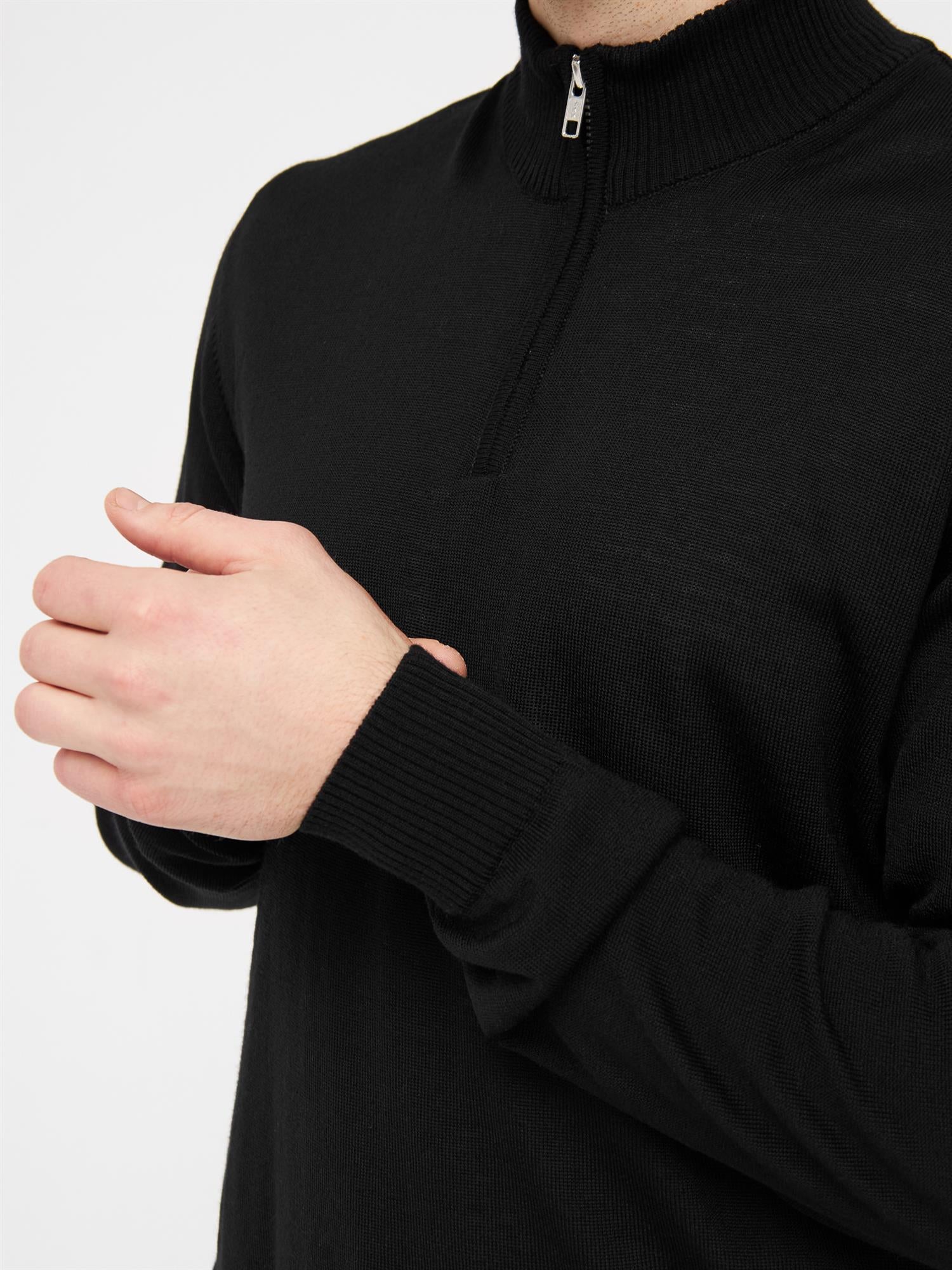 Milan pullover 1/4 zip Black
