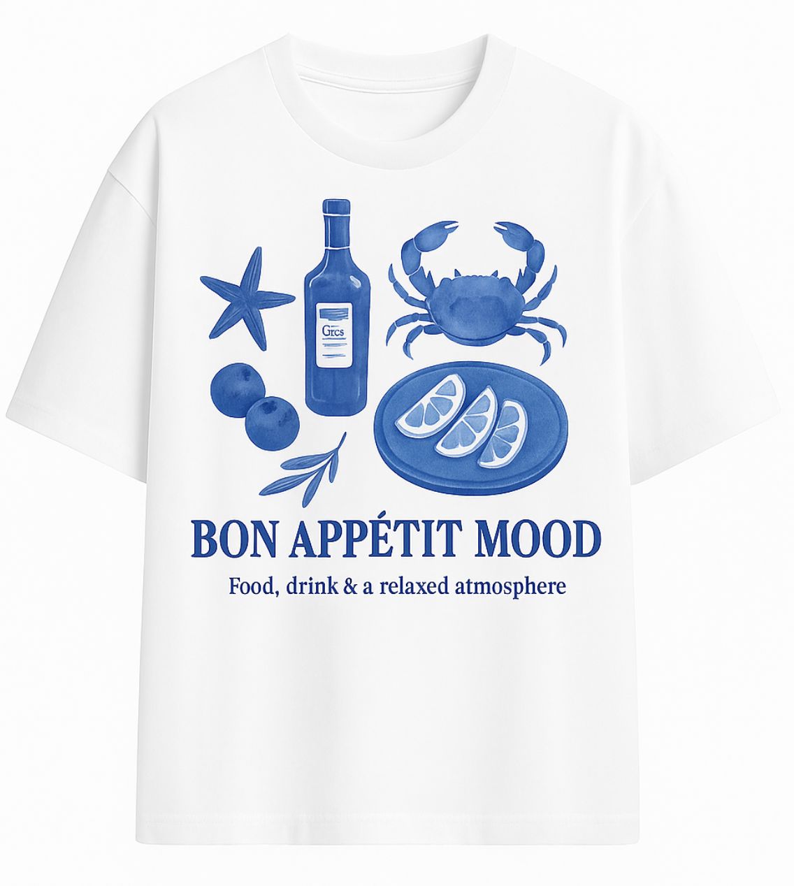 Onscaspian Airflex Reg Ss Print Tee Bright White Bon Appetit