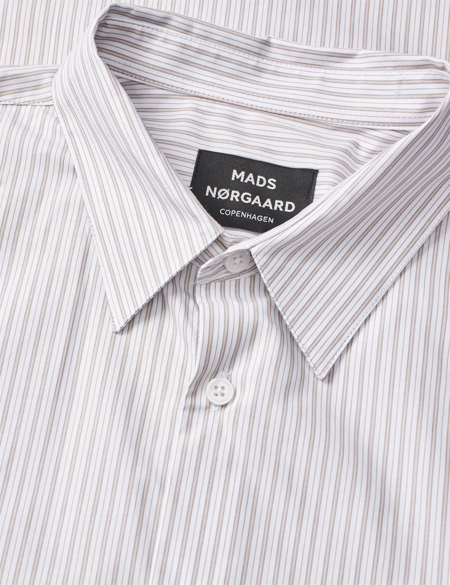 Prime Cotton Poplin Sune shirt Walnut Stripe