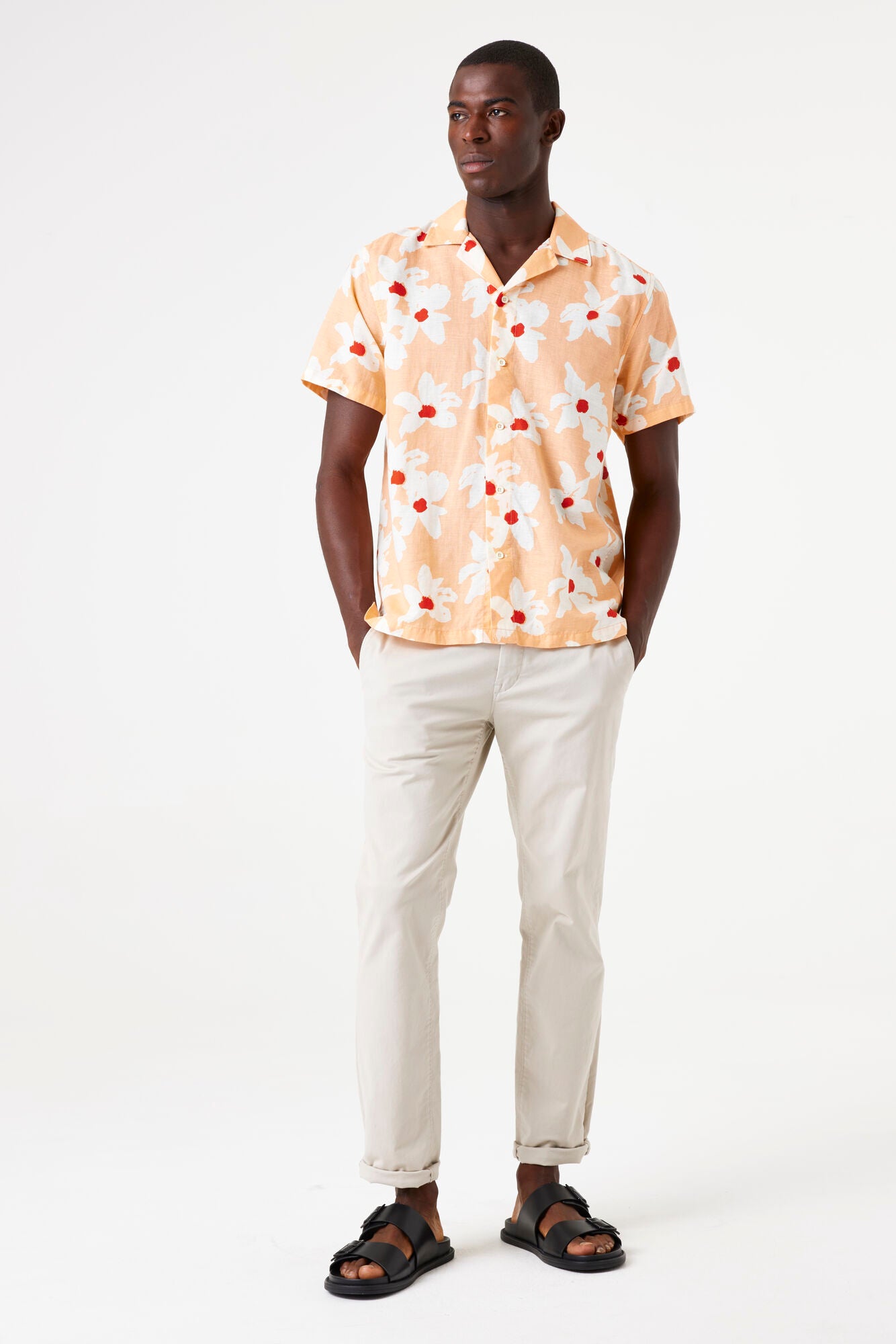 E51291_men`s shirt ss Apricot