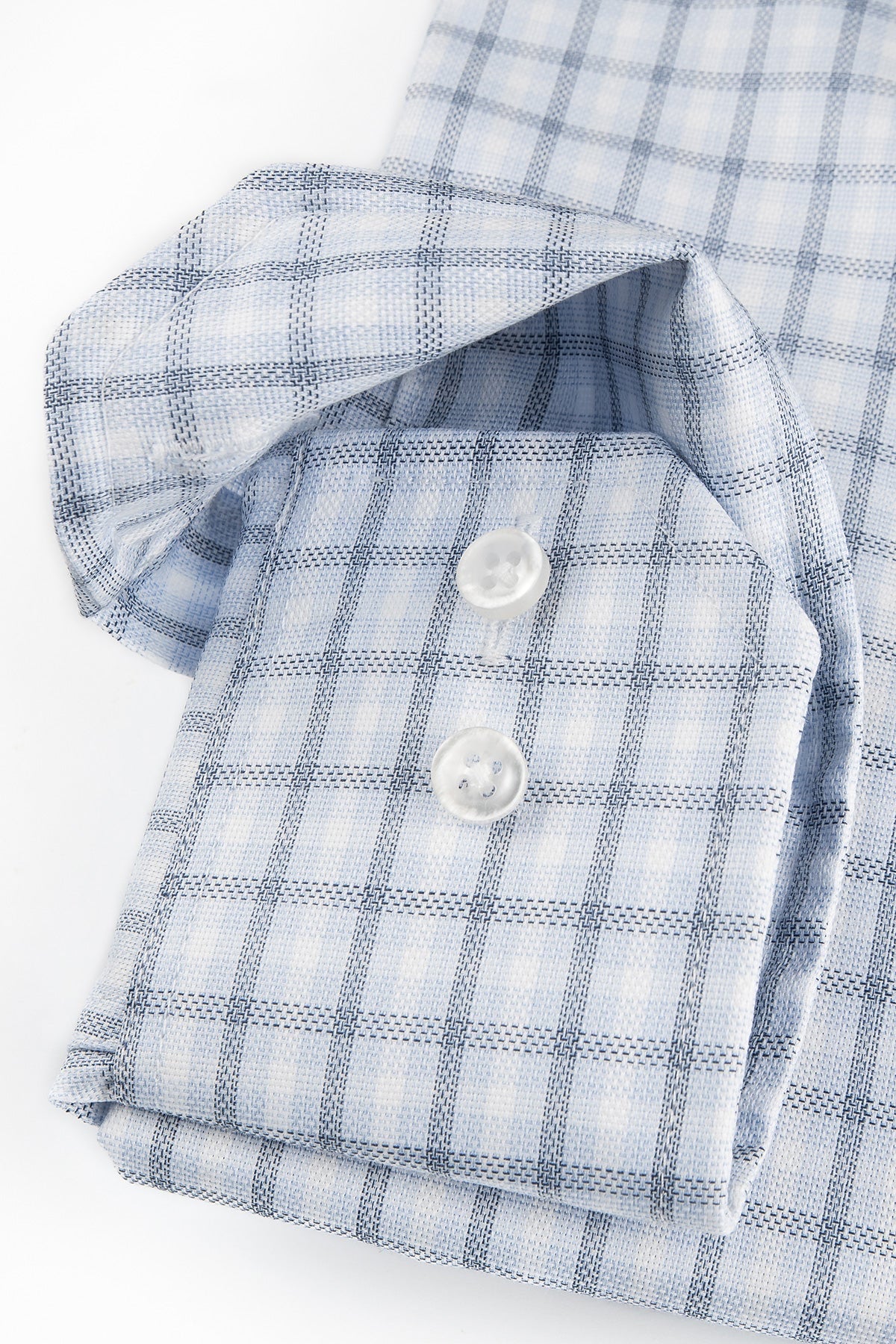 Blue checked slim fit shirt Light Blue