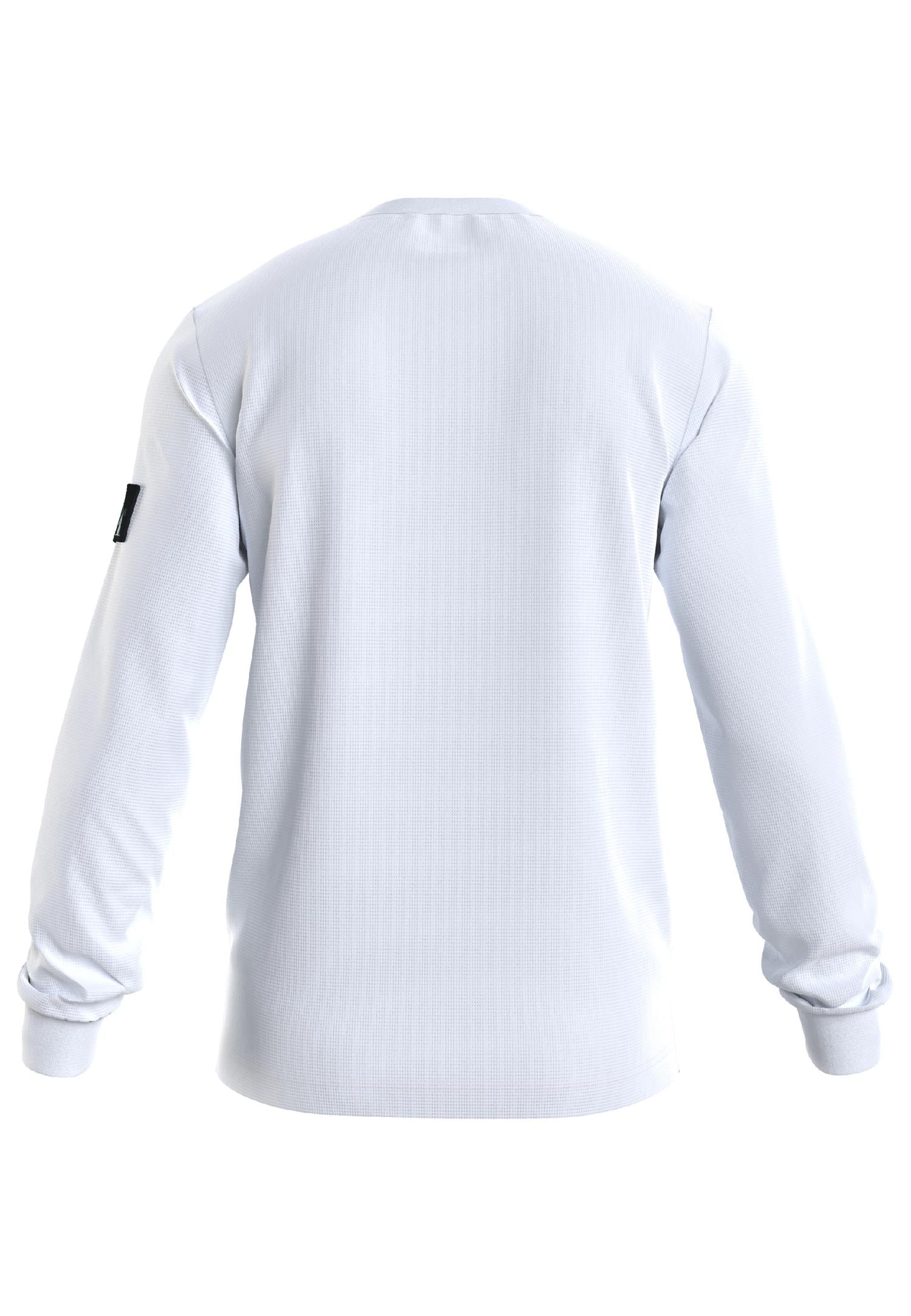 Badge Waffle LS Tee nods White