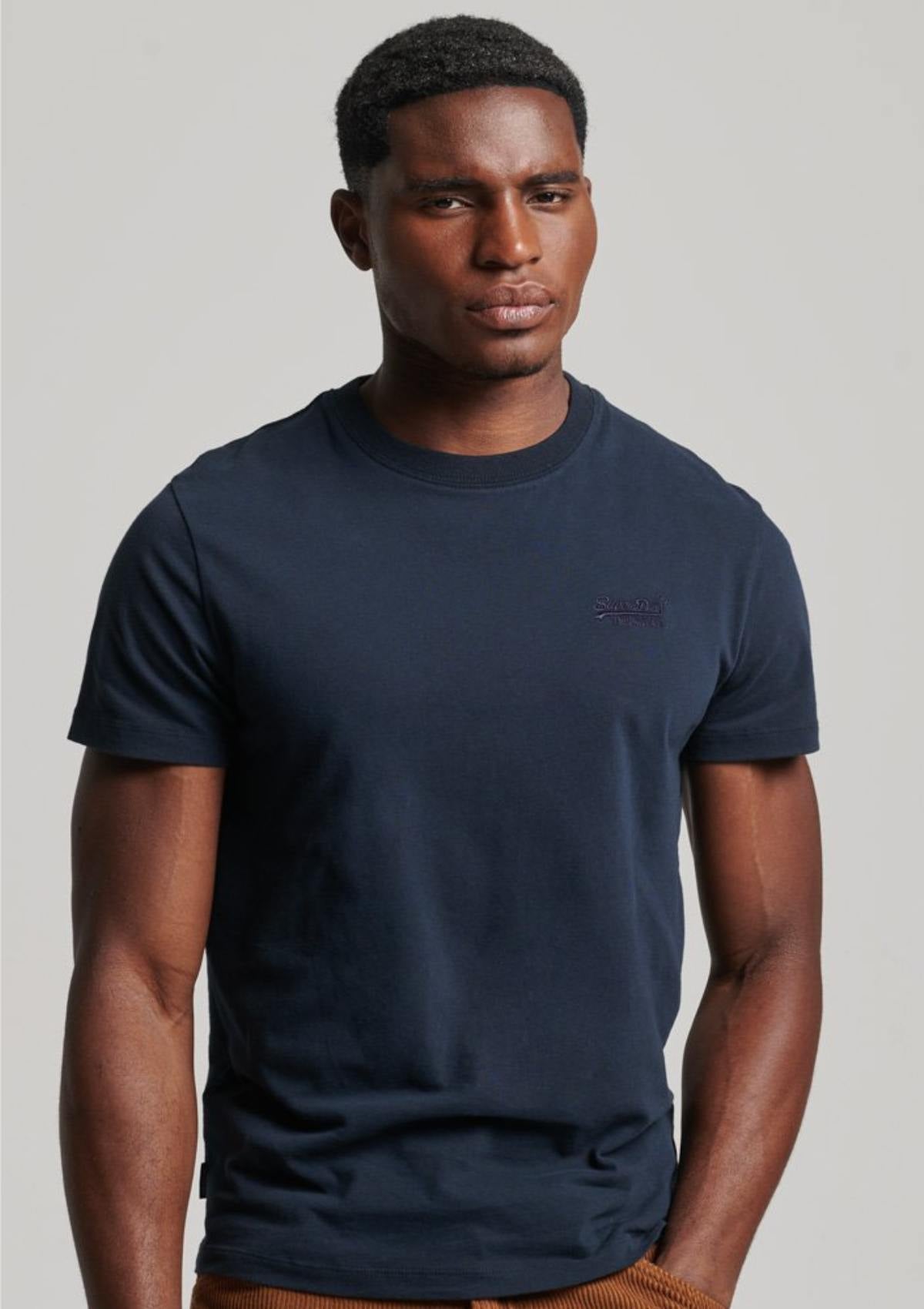 Essential  LOGO EMB TEE Eclipse Navy