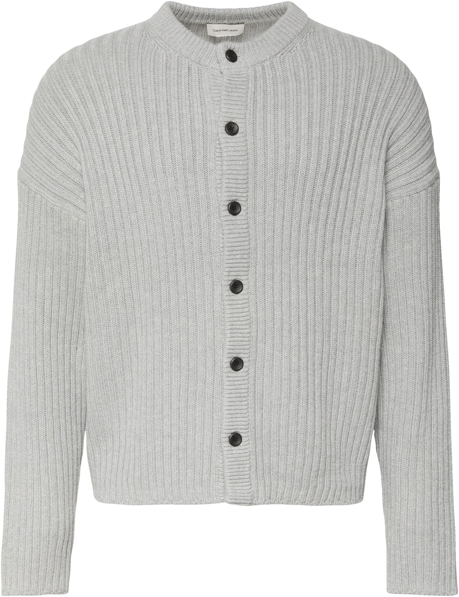 Ls Chunky Cotton Blend Cardigan Heroic Grey Htr