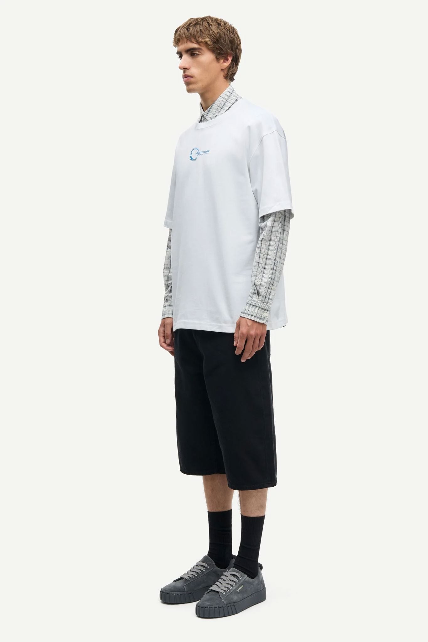 Sasteven t-shirt 11725 White Blue