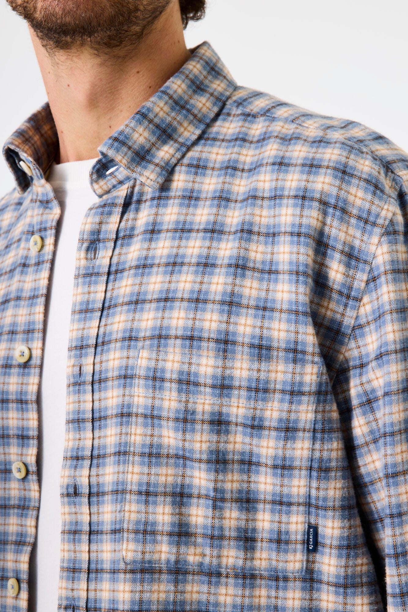 J51083 men´shirt LS Stone Blue