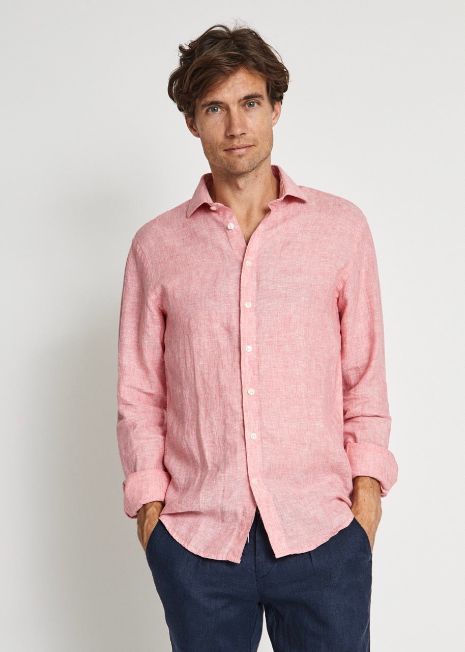 BS Perth Casual Slim Fit Shirt Pink