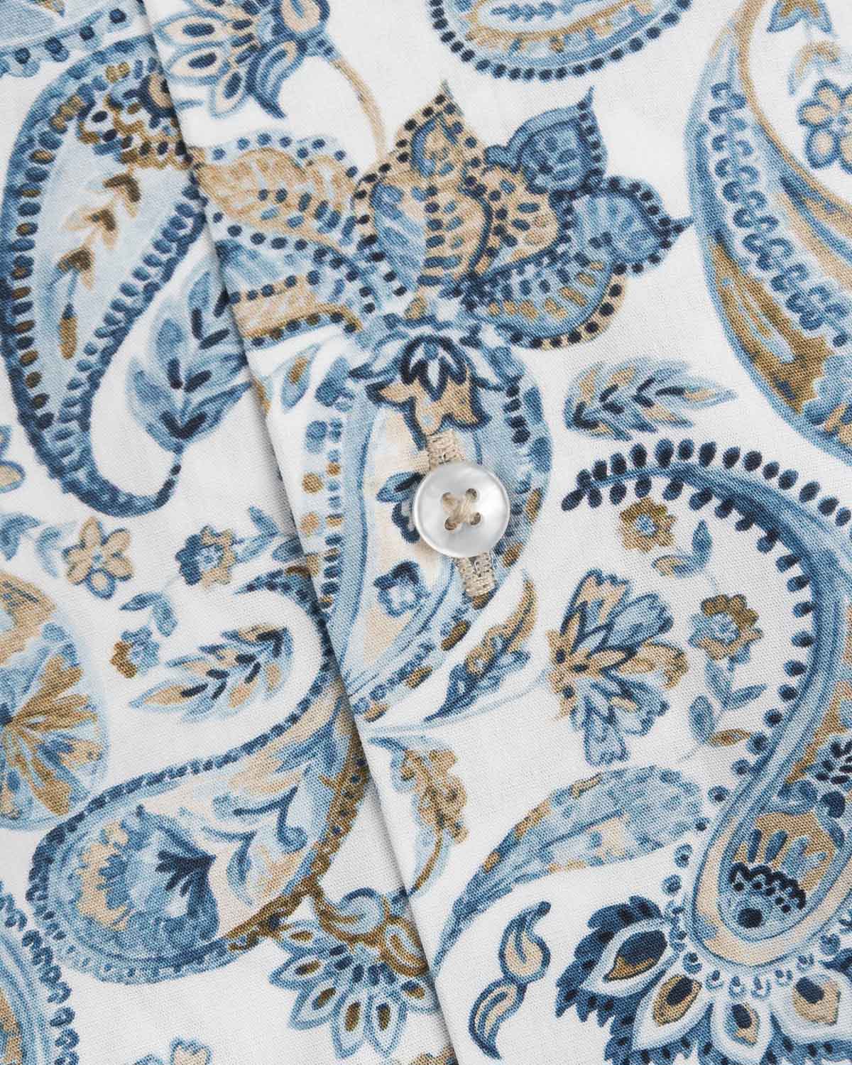Slim Fit Skjorte – Paisleymønster 310 White Print