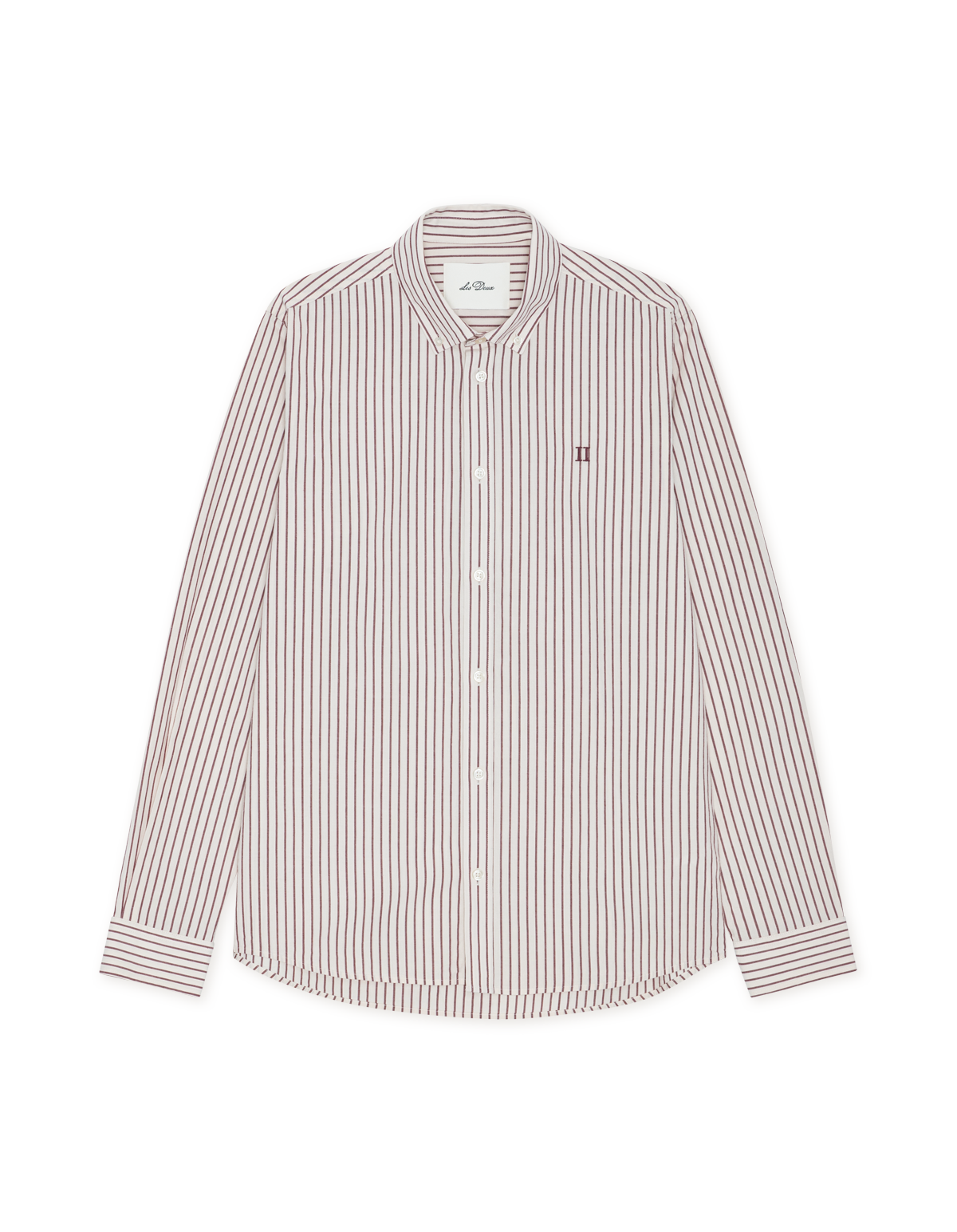 Light Oxford Striped Shirt Burgunder