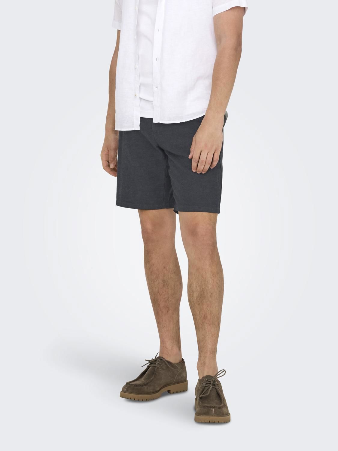 Onsmark 0011 Cotton Linen Shorts Noos Black
