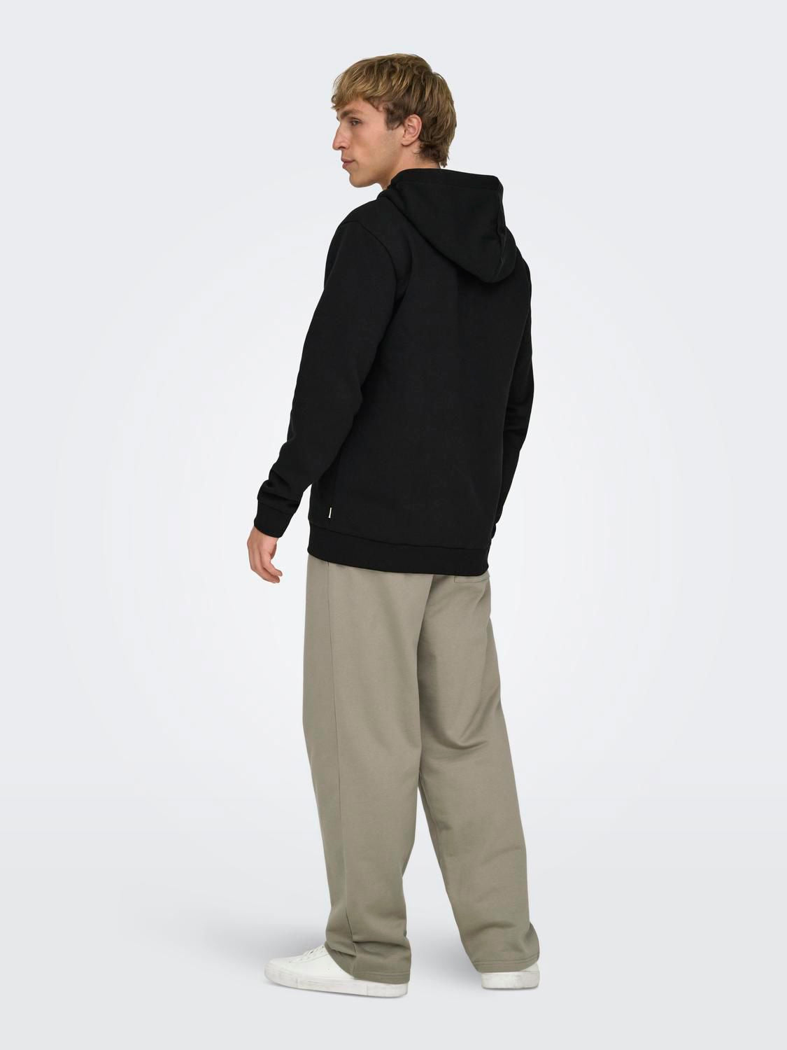 Onsceres Zip Thr. Hoodie Sweat Noos Black