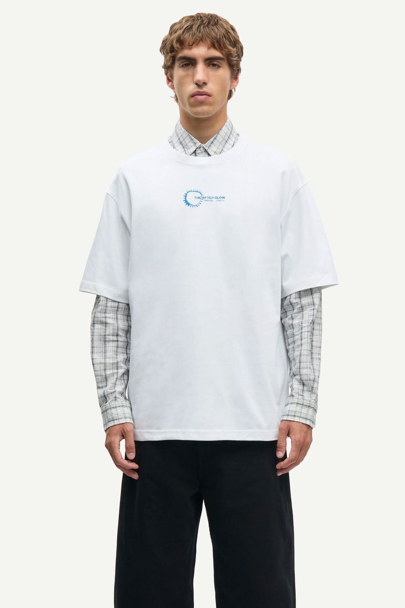 Sasteven t-shirt 11725 White Blue