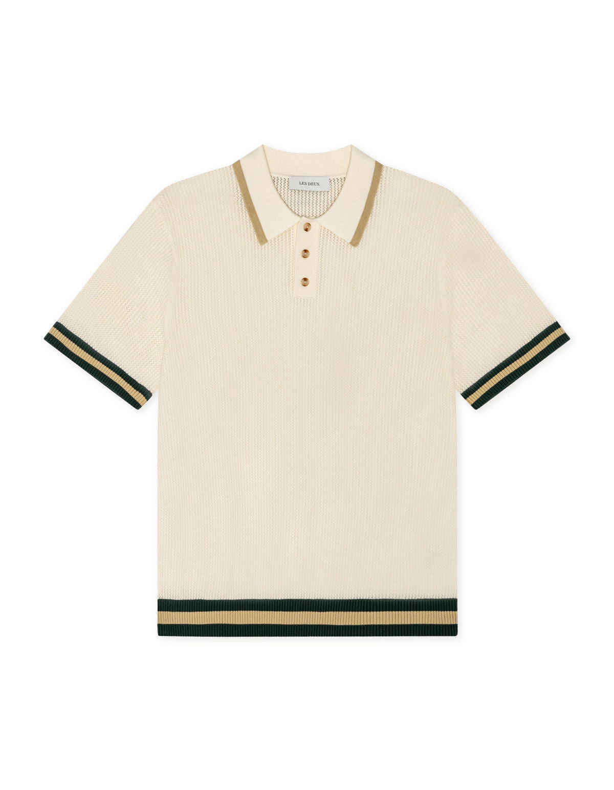 Lace Knitted Polo Eggnog White