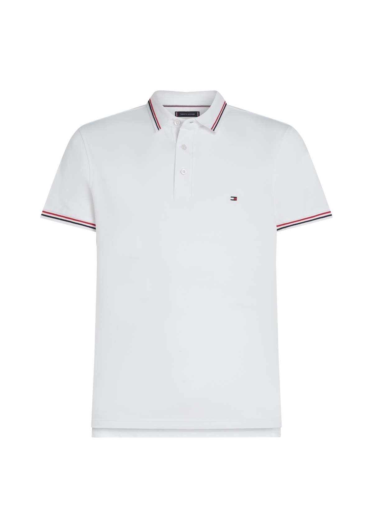 TIPPED SLIM FIT POLO White