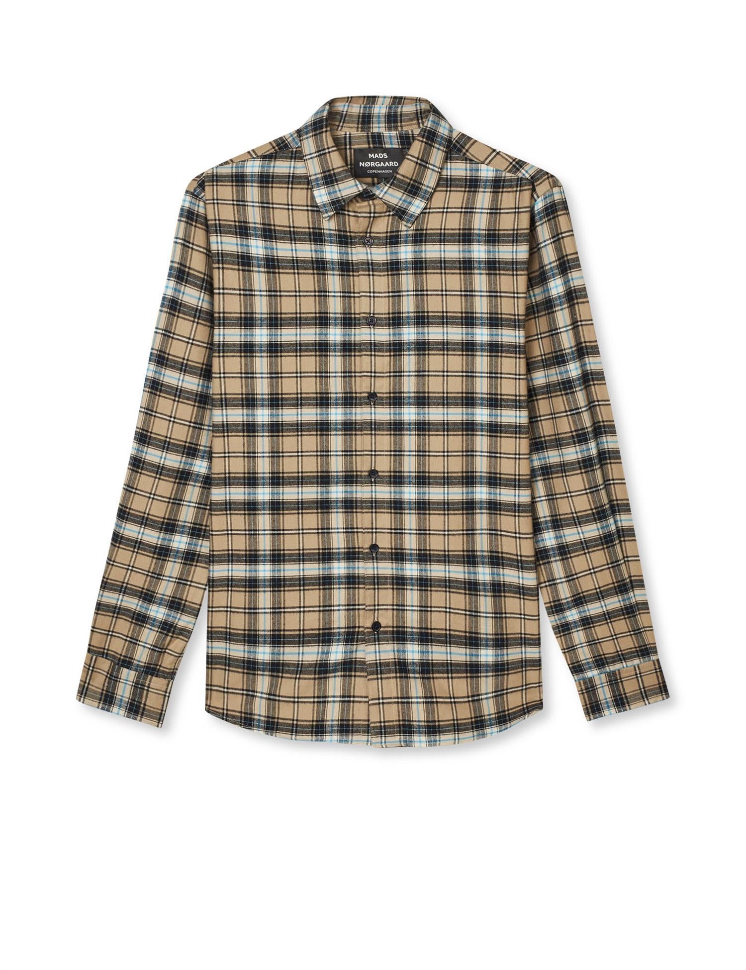 Cotton Flannel check sune shirt Silver Sage