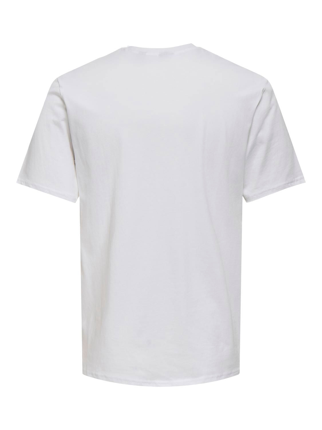 Onsmass Parisien Reg Ss Tee Vd Bright White Parisien