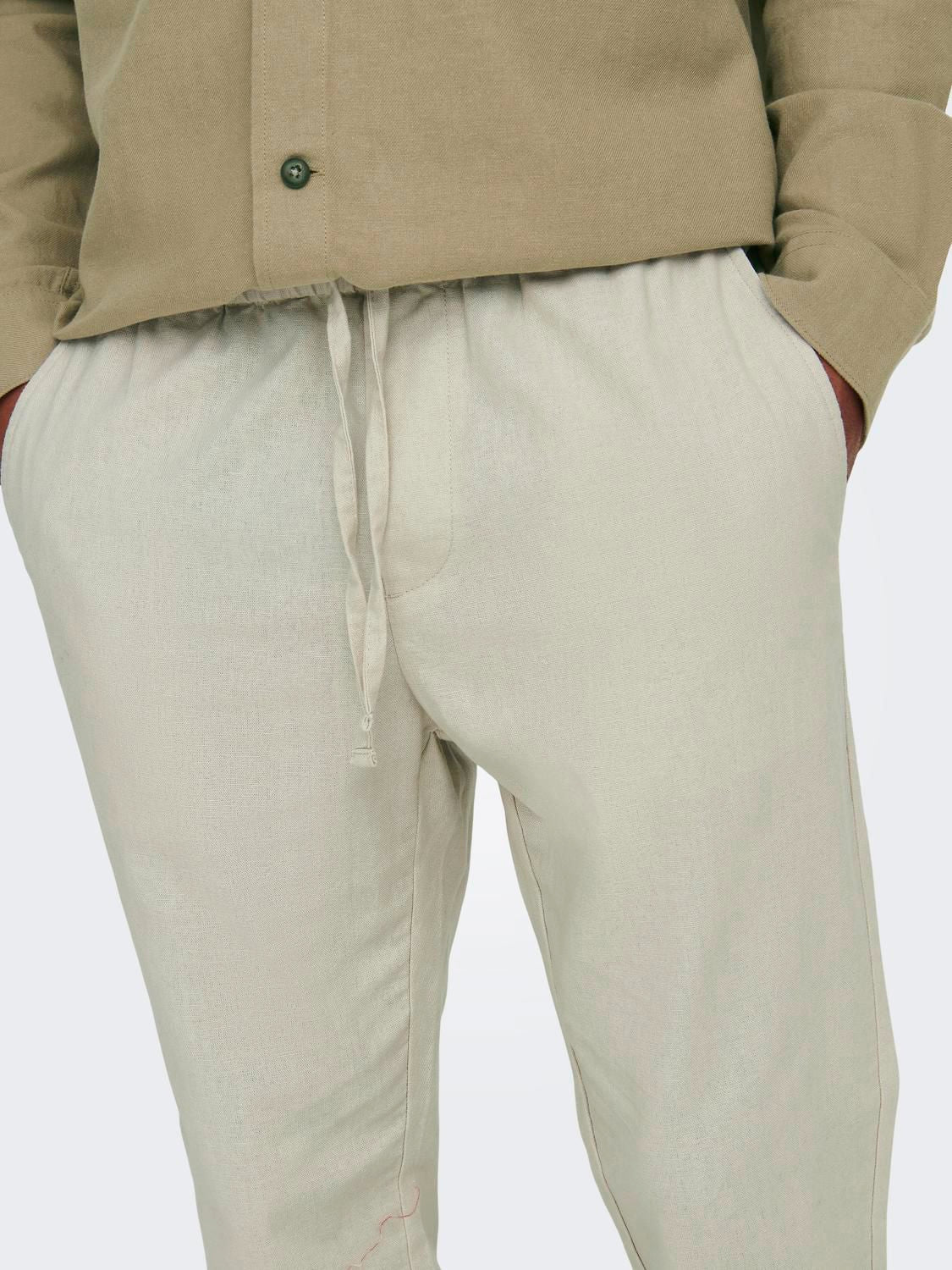 Onslinus Crop 0007 Cot Lin Pnt Noos Silver Lining