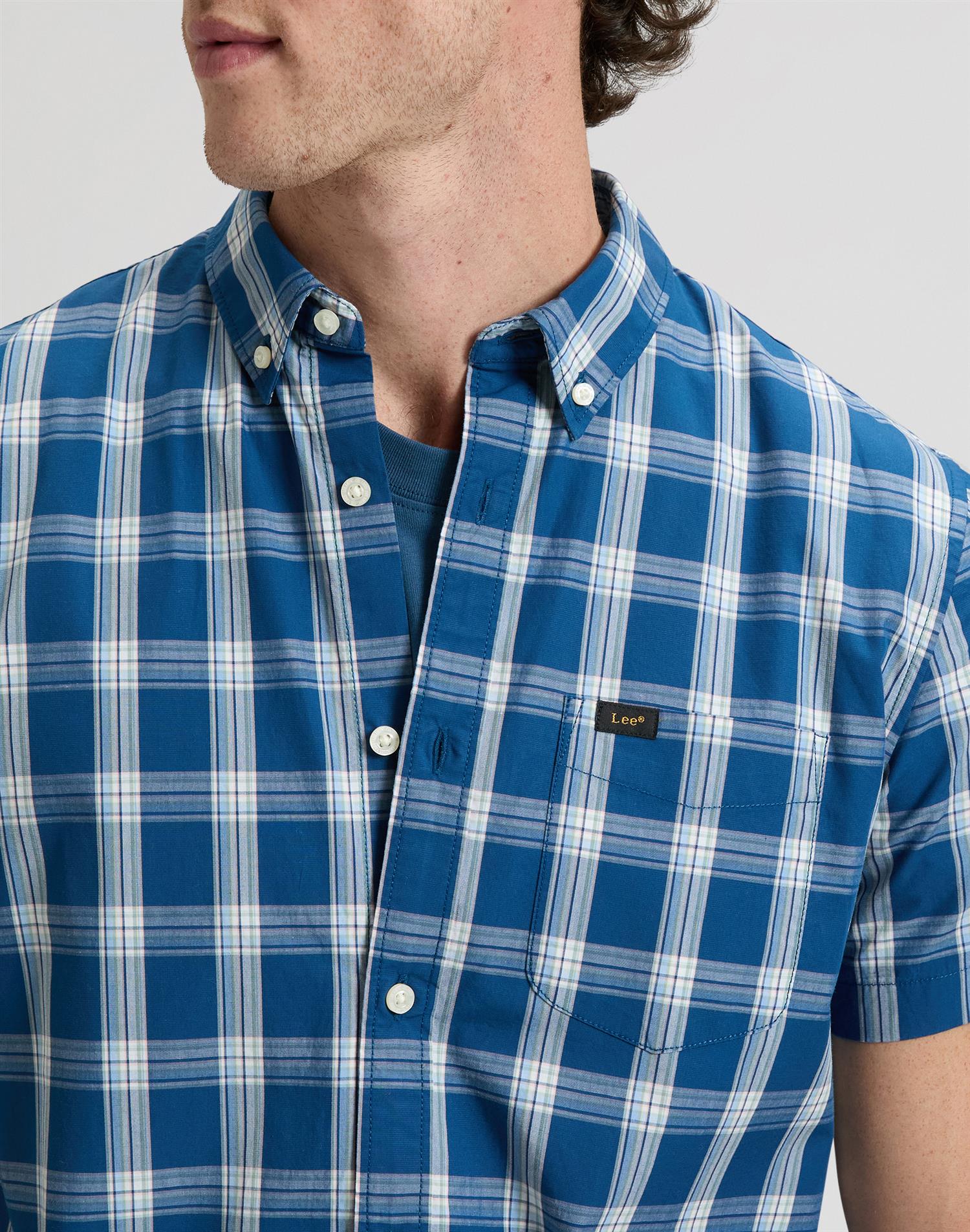 Lee button down Blå