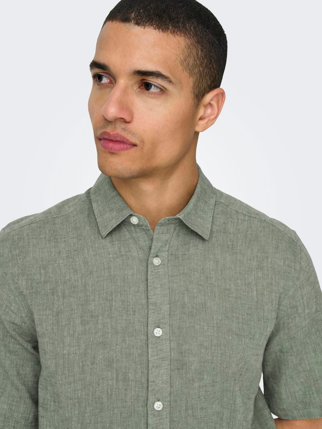 Onscaiden Life Ss Solid Linen Blend Noos Swamp