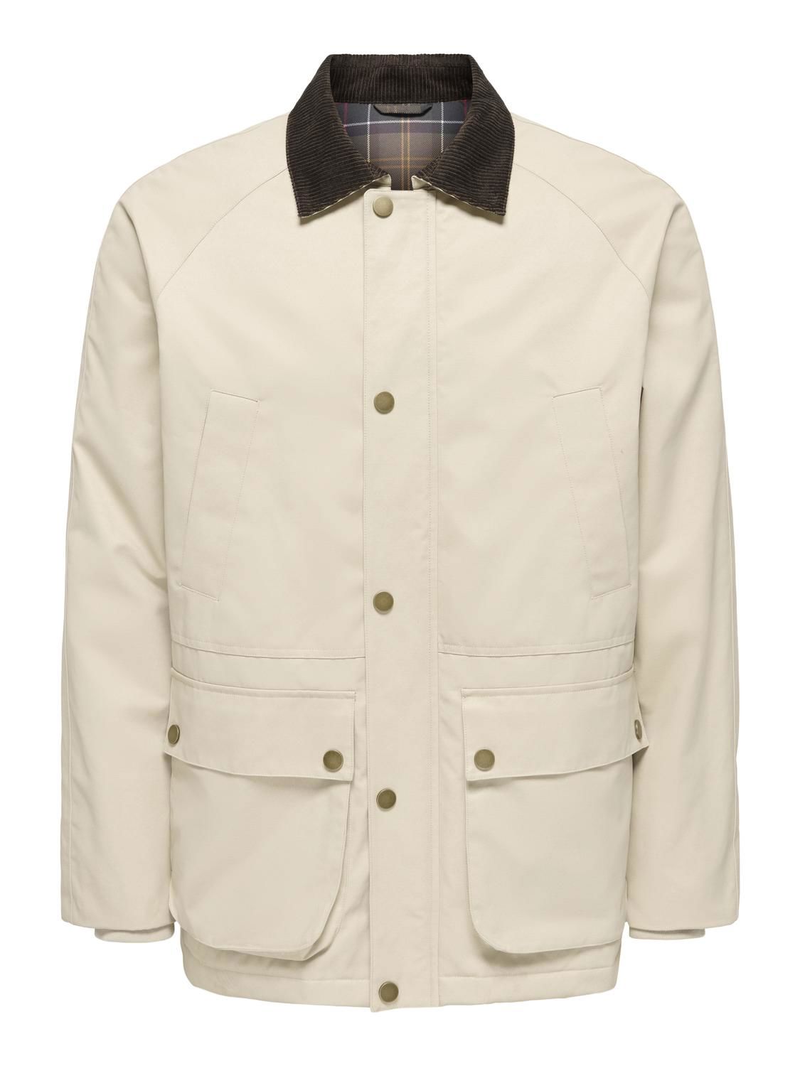 Onsbob Waxed Jacket Otw Feather Gray