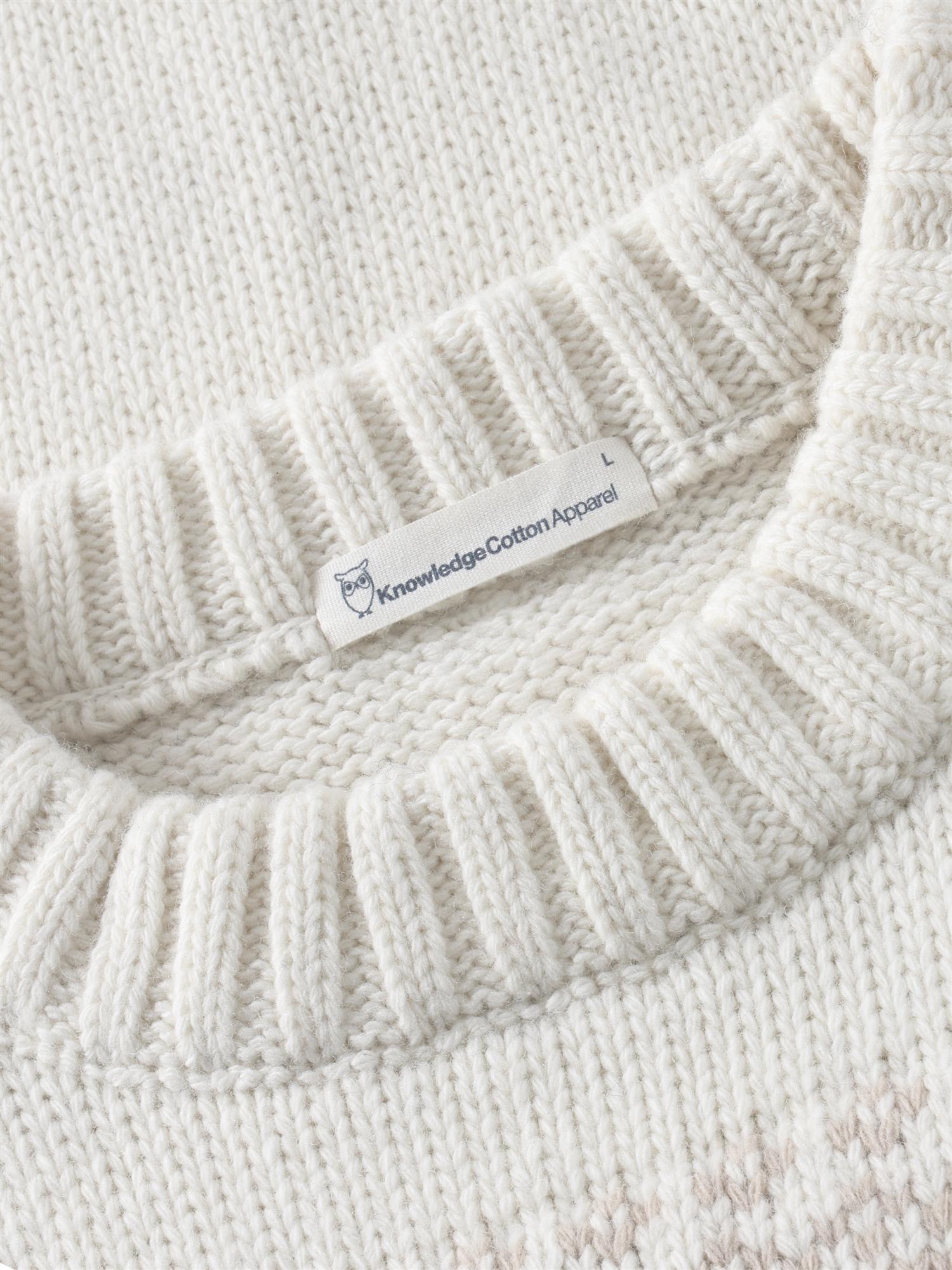 Lambswool crew neck knit RWS Egret