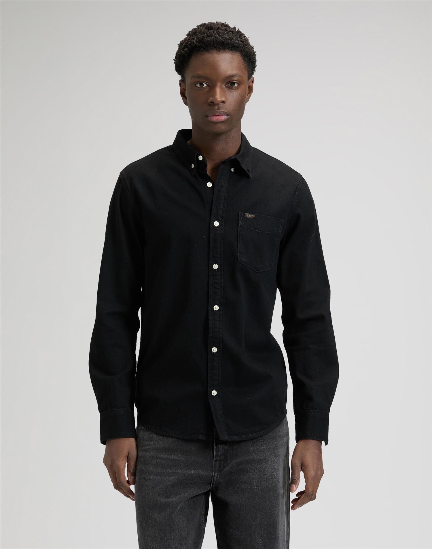Lee button down Sort