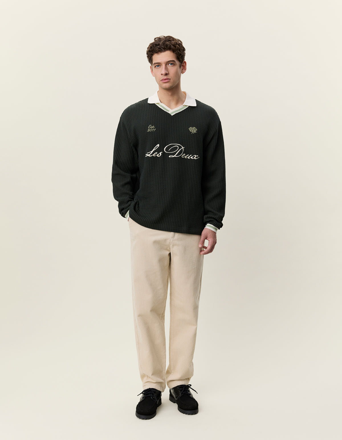 Waffle Ls Football Jersey Green