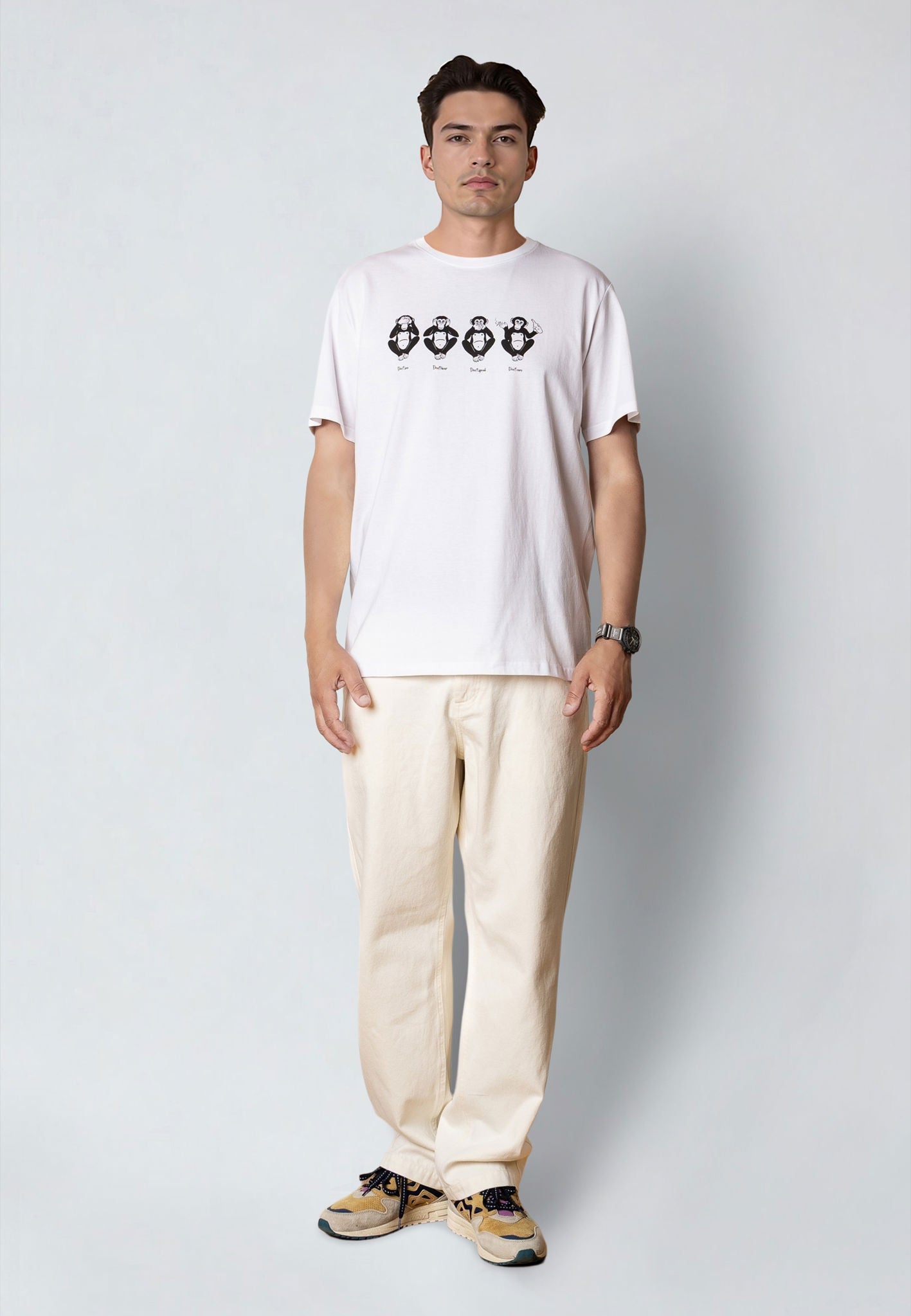 Wise Monkey T-Shirt White