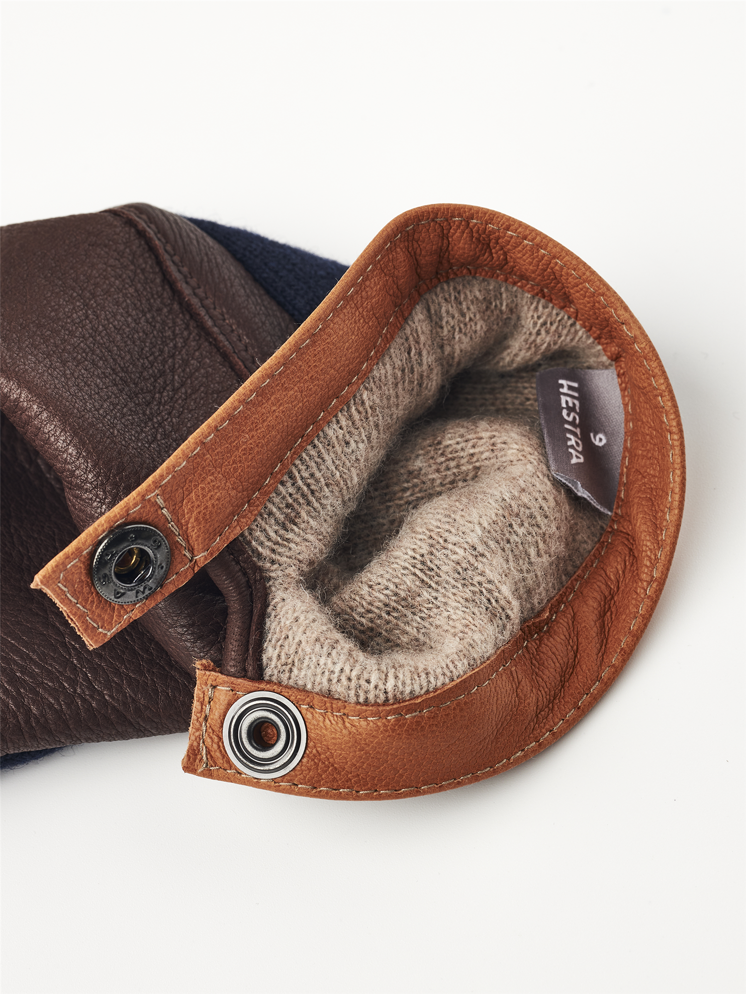 Deerskin wool Tricot Navy/Chocolate