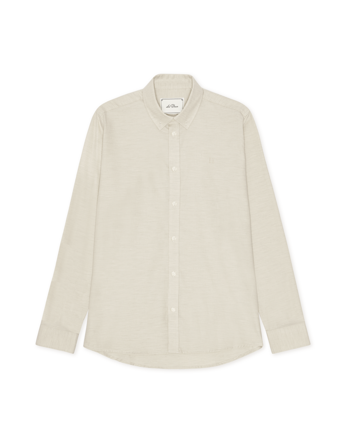 Soft Flannel Shirt Oyster Gray White