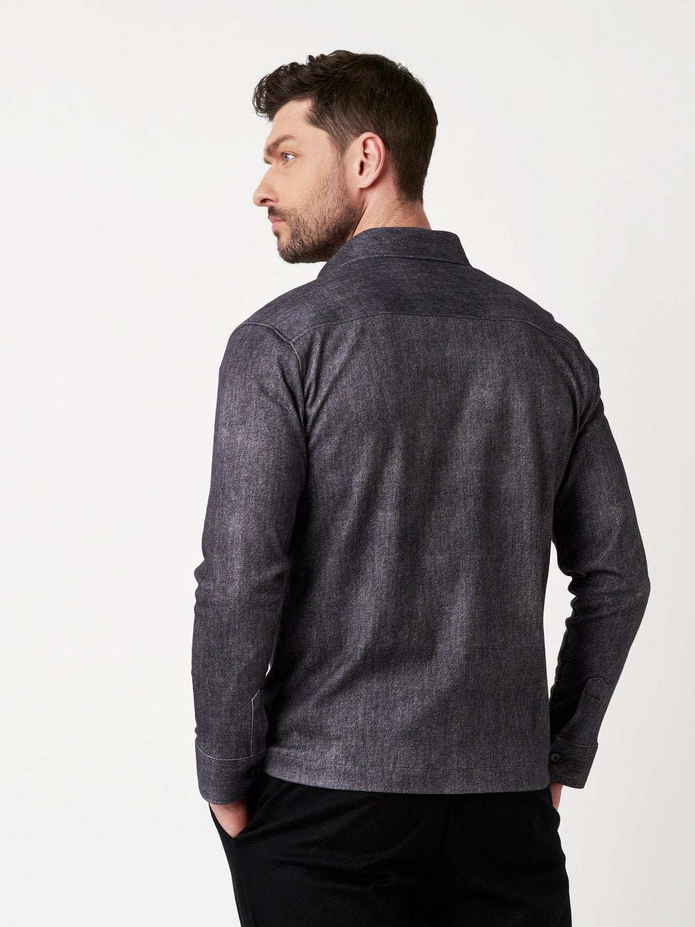 Casual overshirt Kent Navy Denim