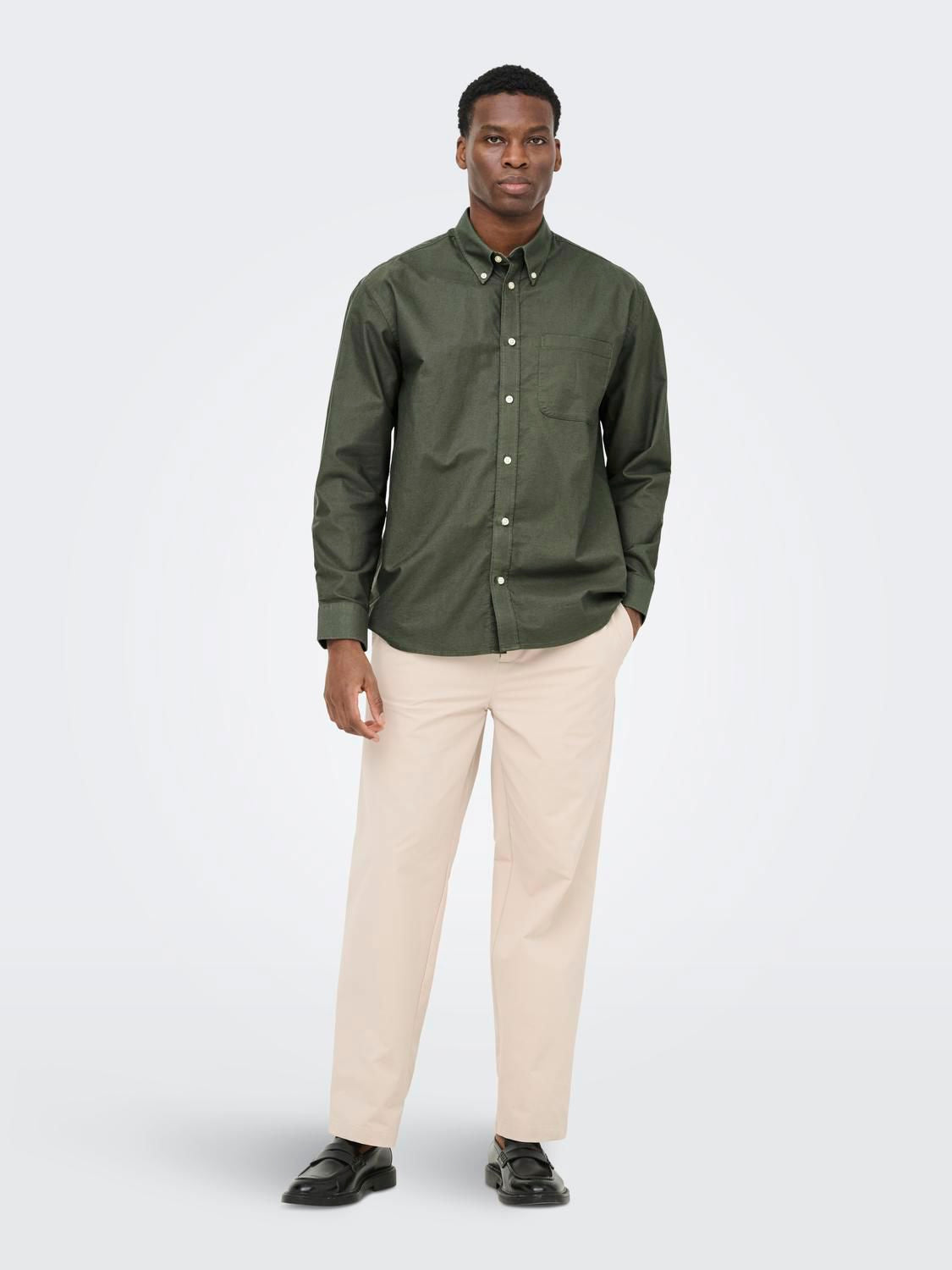 Onsoxford Ls Shirt Frml Noos Kambaba