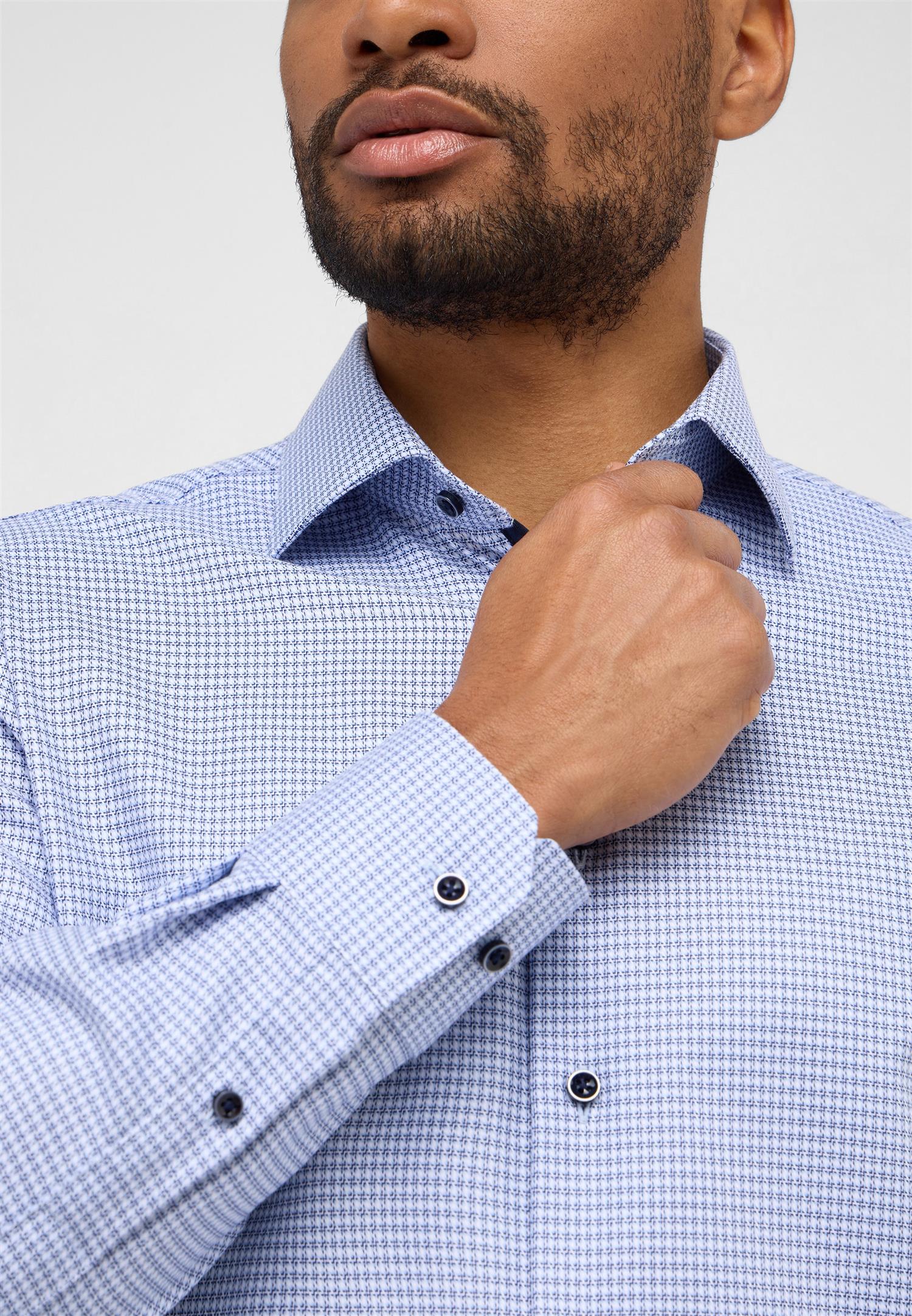 Shirt twill Modern fit long sleeve Blue